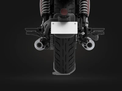 Rear view of the Roadster showing an exhaust on each side.